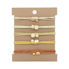 5 CARD MOUNTED GRADIENT SIMPLE HAIR SCRUNCHIES_CWAHA2722