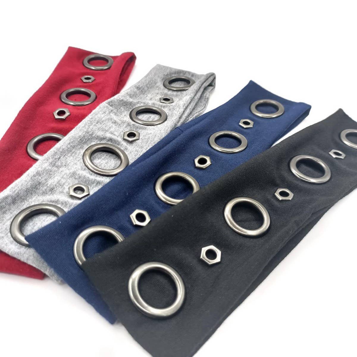 ELASTIC PUNK HEADWRAP WITH GEOMETRIC STUDS_CWAHA6313