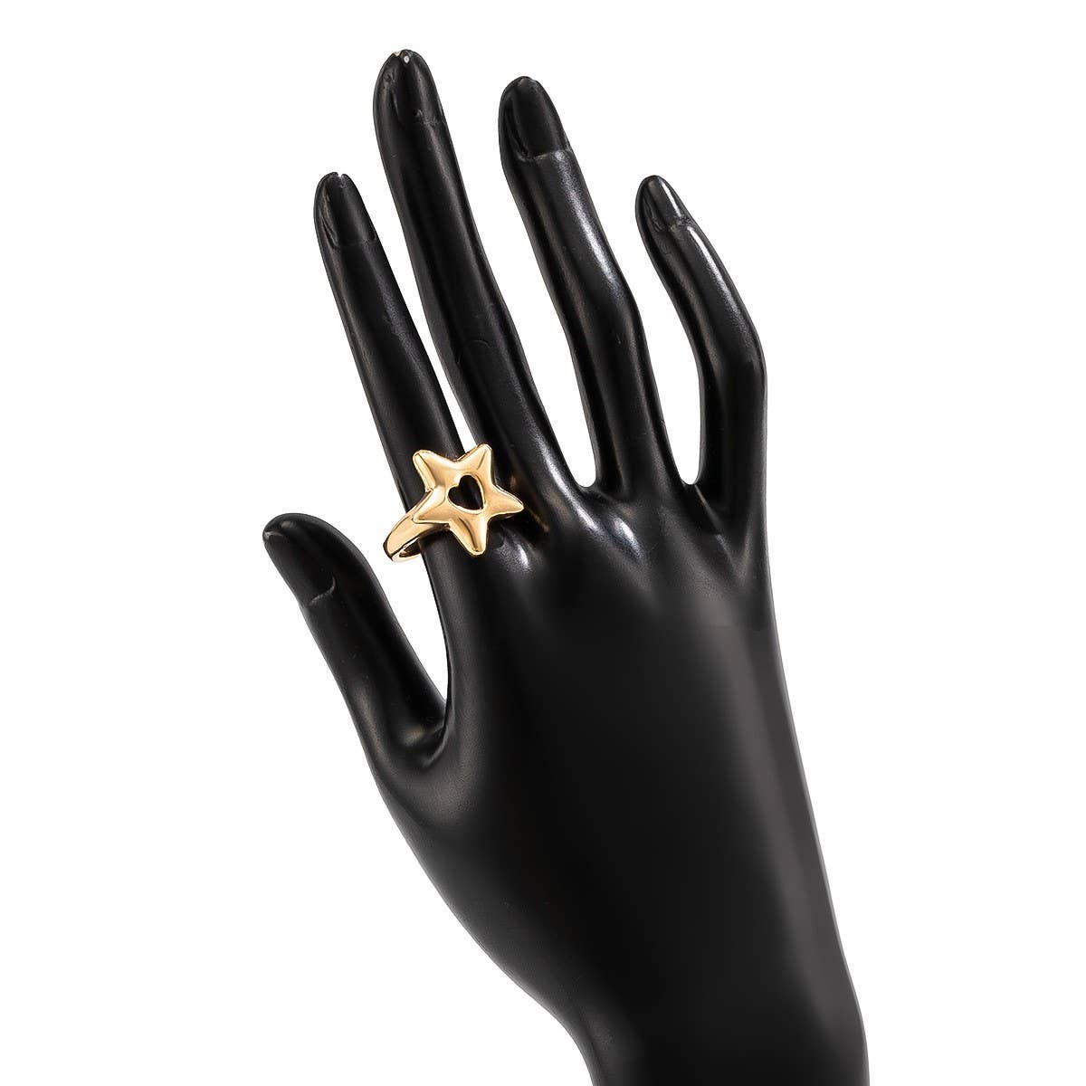 NEW FASHION FIVE POINTED STAR OPEN ALLOY RING_CWMM3238