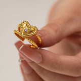 18K GOLD PLATED ZIRCON INLAID HEART RING_CWAJE1247