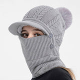 Winter Womens Knitted Pullover Earmuffs Hat_Cwasc1141