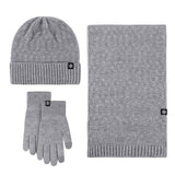 KNITTED GLOVES SCARF HAT WOOL THREE PIECE SET_CWMM2778