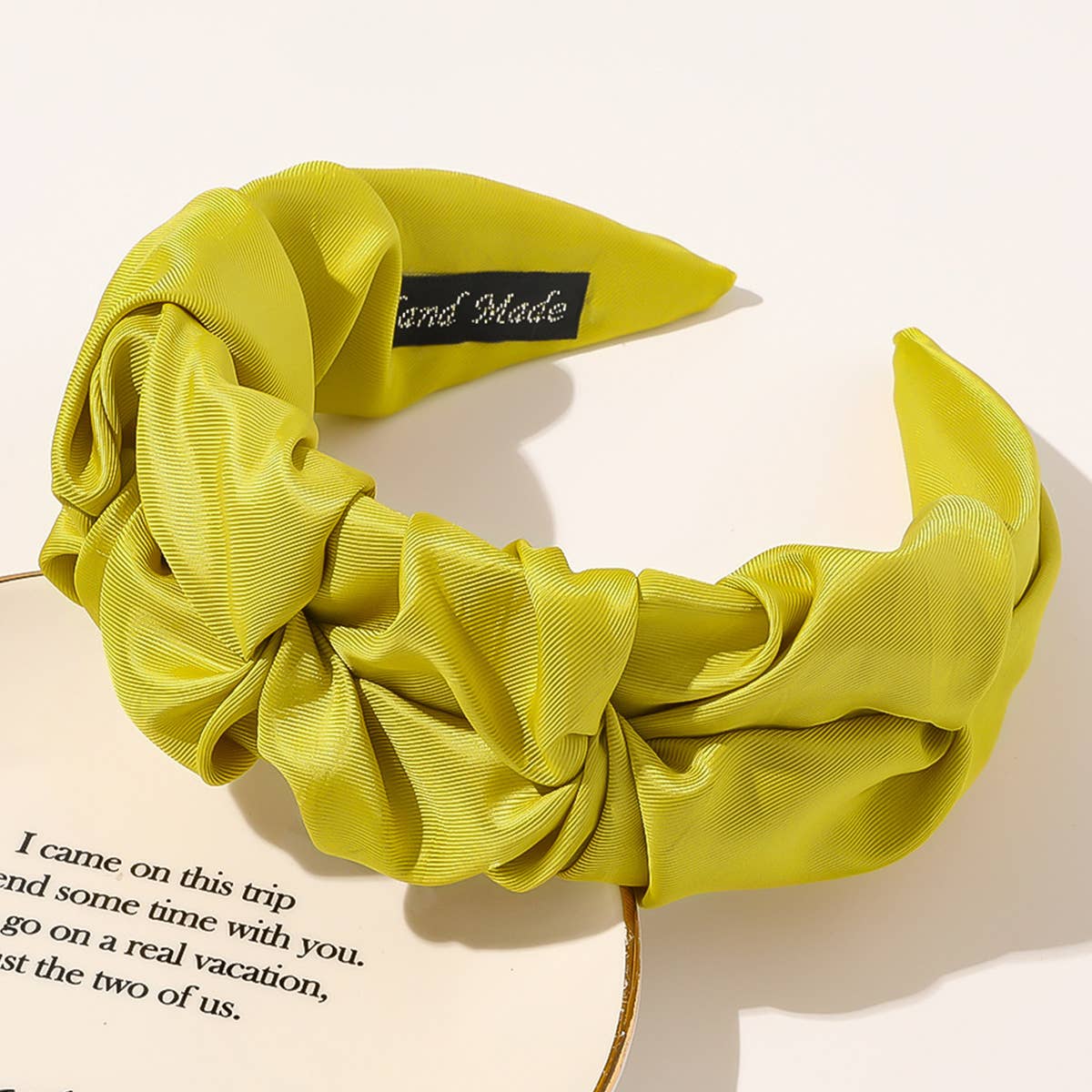 SOLID RUCHED WIDE SIMPLE CASUAL HEADBAND _CWAHA0243