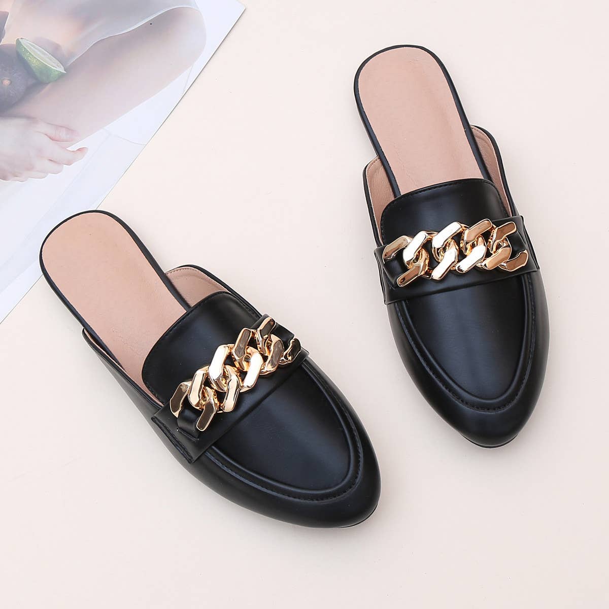 FLAT BOTTOM MULES WITHOUT HEEL_CWSHF0035