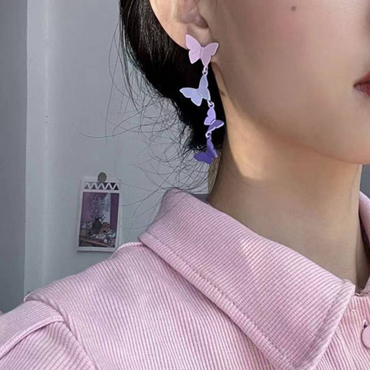 GRADIENT PURPLE BUTTERFLY DREAM EARRINGS_CWAJE2179