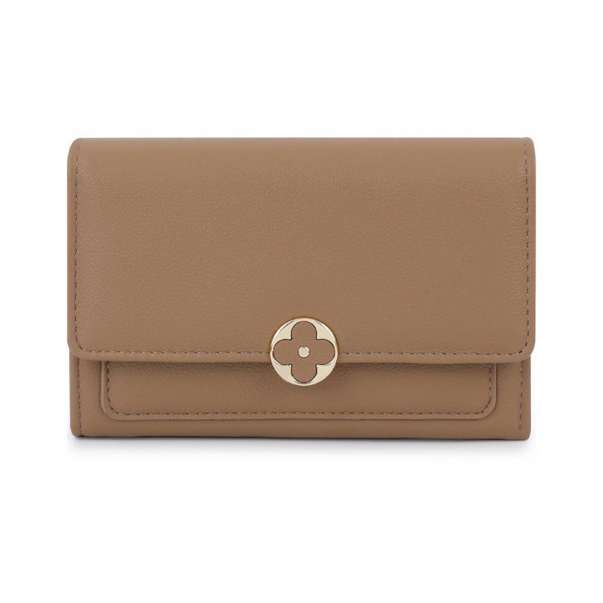 Four Leaf Clover Hidden Buckle Retro Wallet_Cwab1653