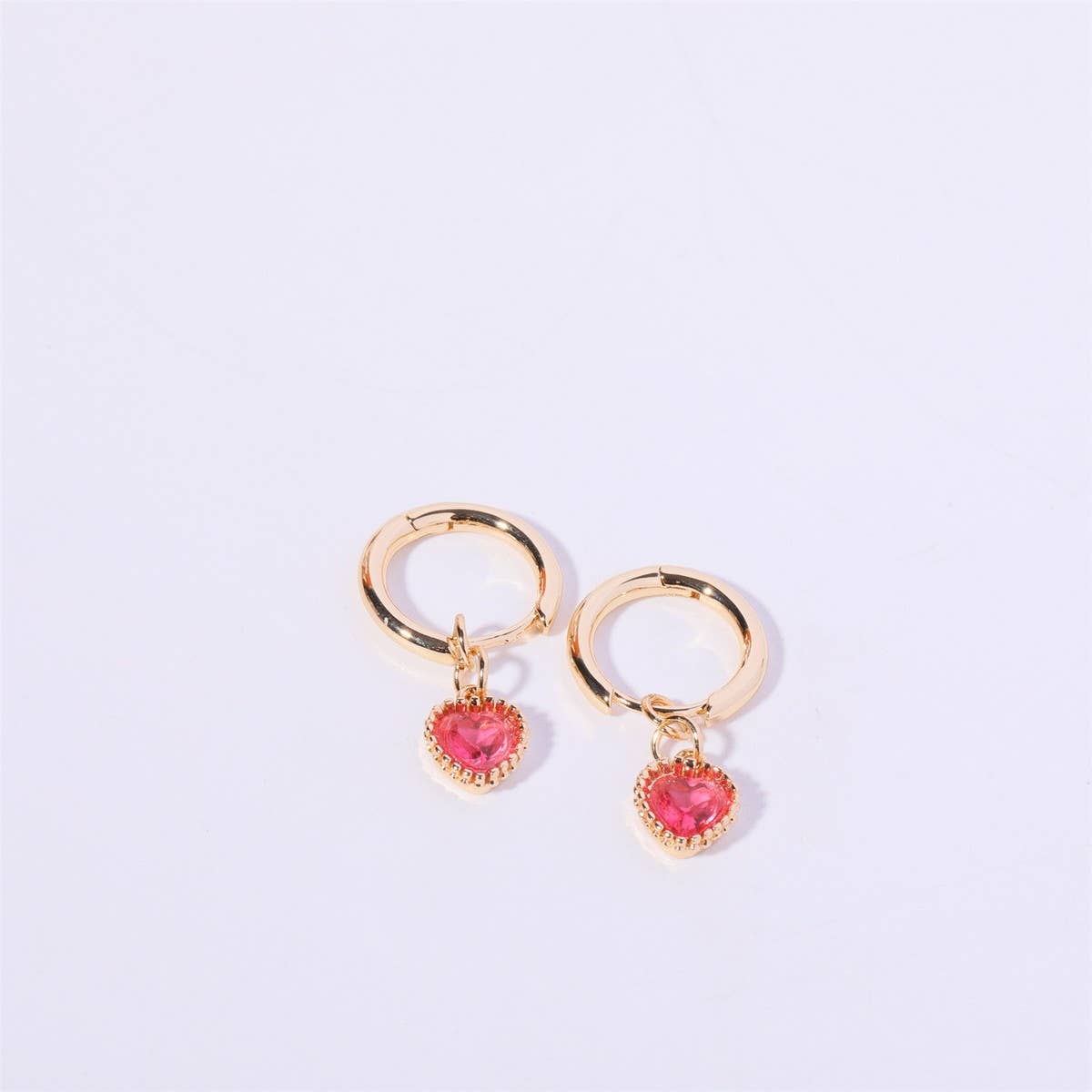FASHION HEART ZODIAC BIRTHSTONE EARRINGS LUXURY_CWAJE5093