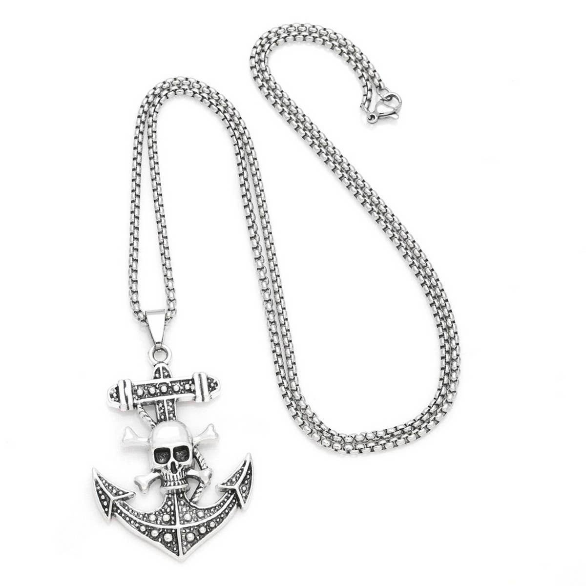 PERSONALIZED HIP HOP PIRATE SKULL PENDANT NECKLACE_CWAJE0971