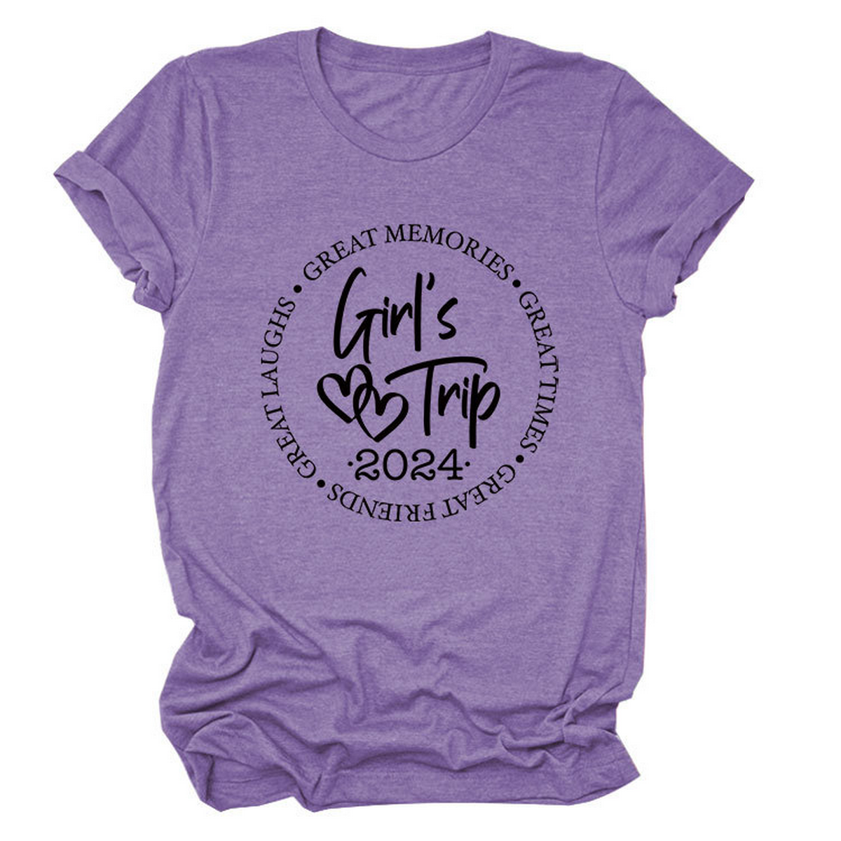 Wome Casual Crew Neck T-Shirt, Loose Fit_Cwtts1471