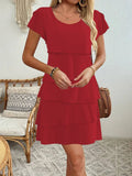 Temperament Loose Round Neck Flying Sleeve Dress