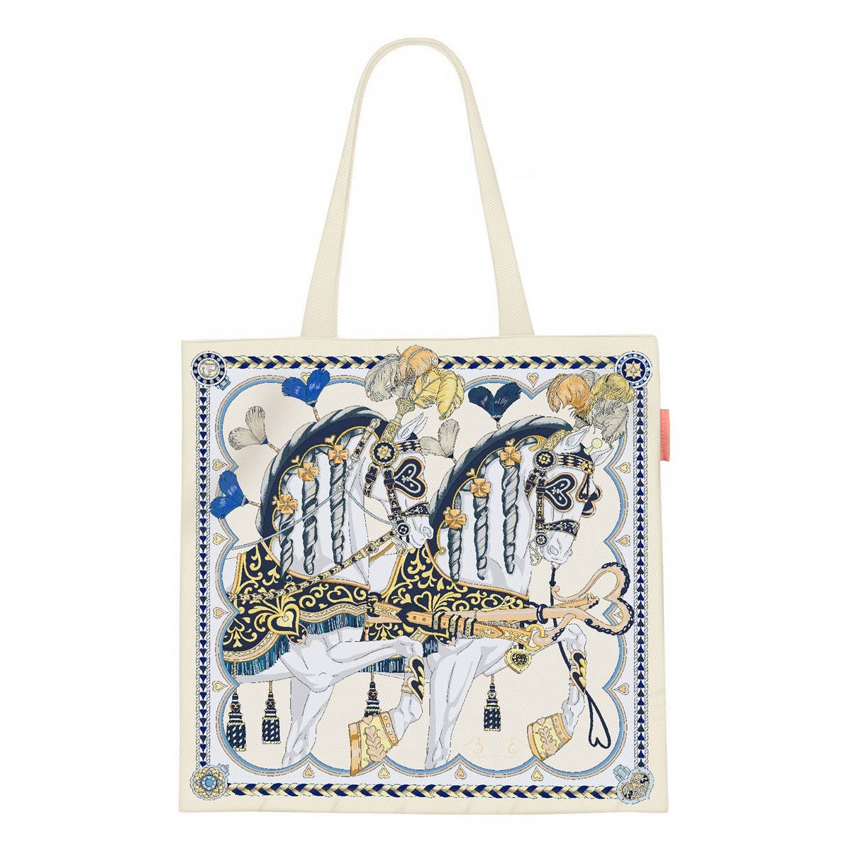 HEART SADDLE CANVAS TOTE BAG FOR WOMEN_CWAB5129