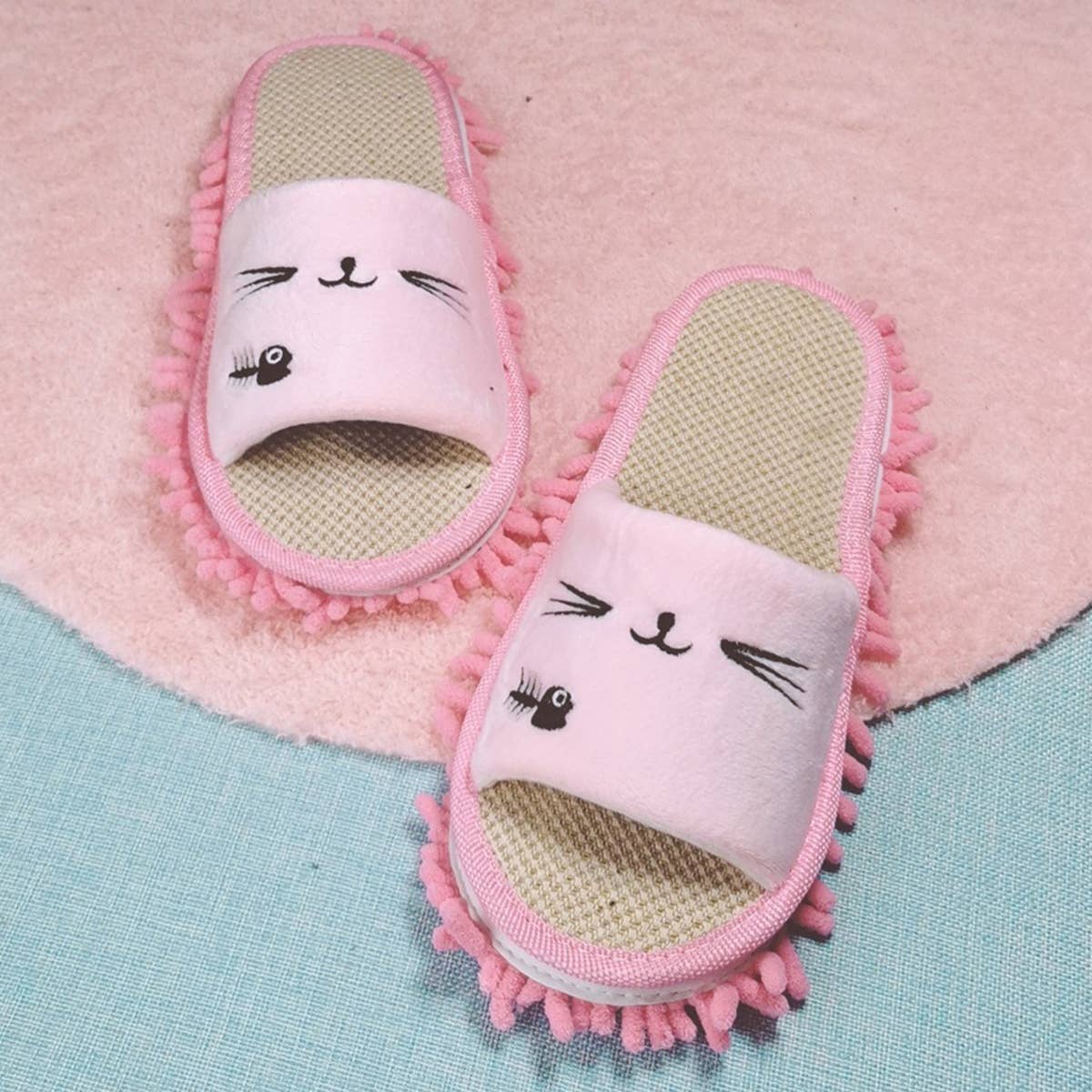 Washable Mop Slippers Mop Shoes Dusting Slippers