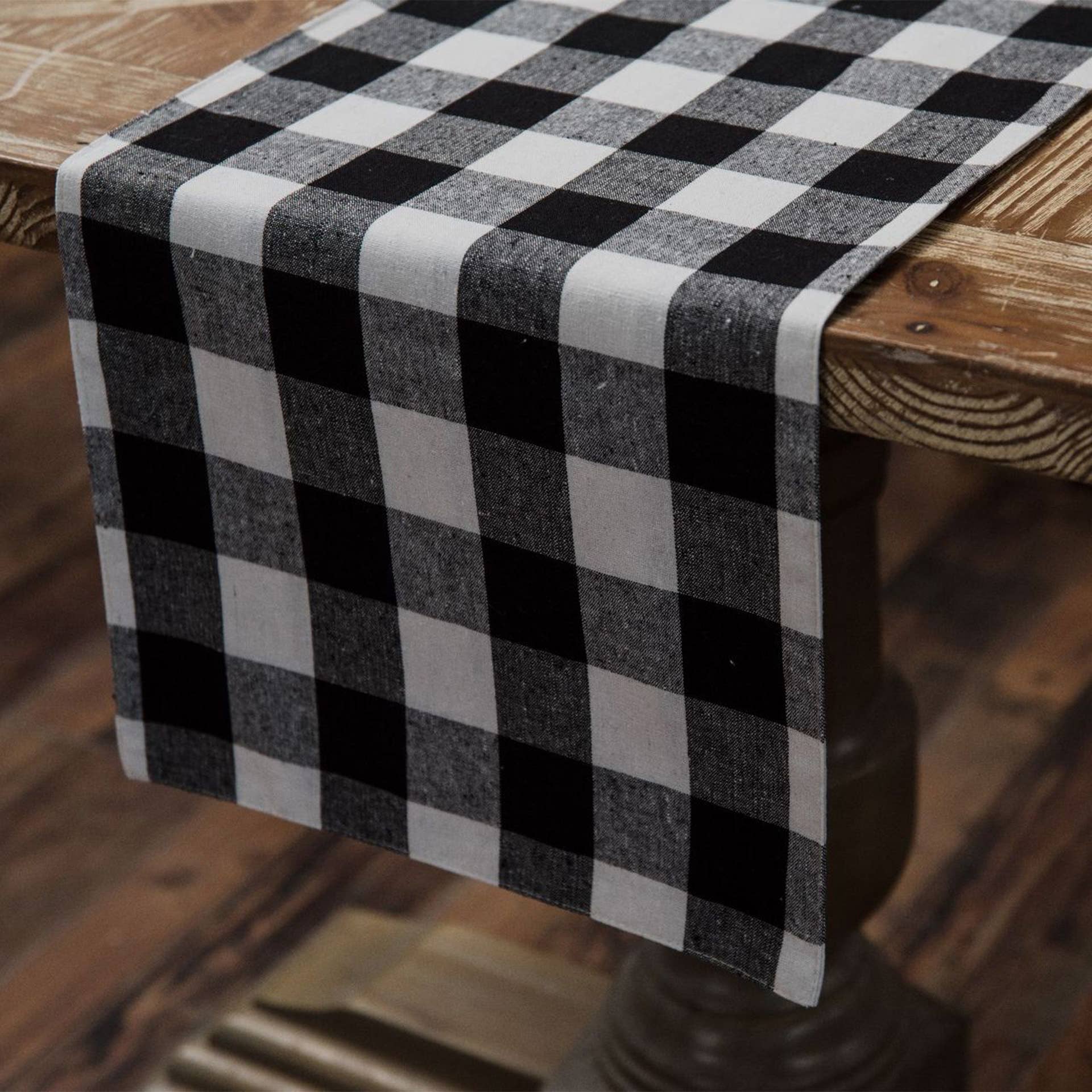 PLAID PATTERNED KITCHEN TABLE RUNNER_CWMM0031
