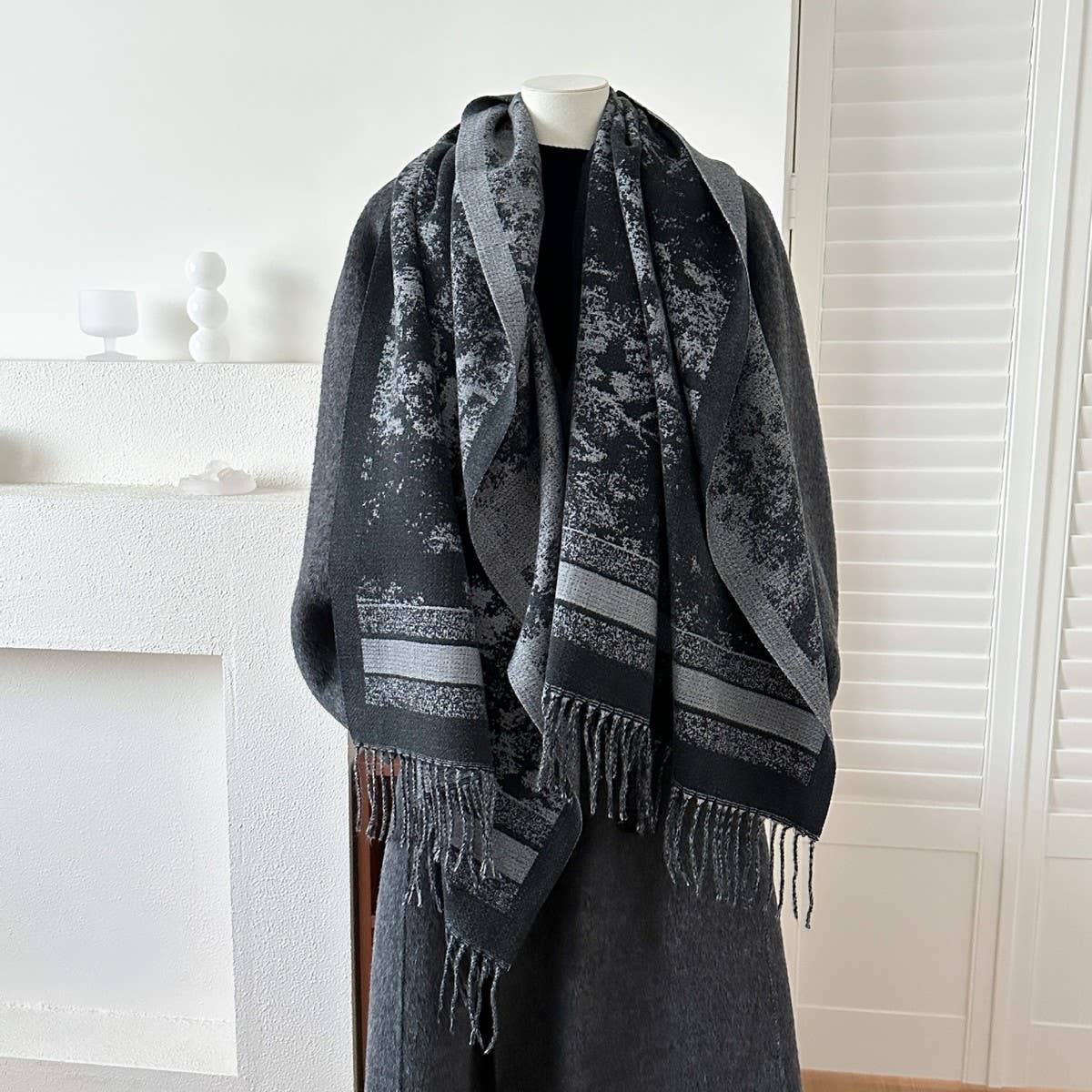 Cwasc03141_Vintage Reversible Scarf Boho Winter Warm Shawl