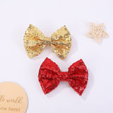 SEQUINED HANDMADE CHILDRENS BOW HAIRPIN_CWAHA2355