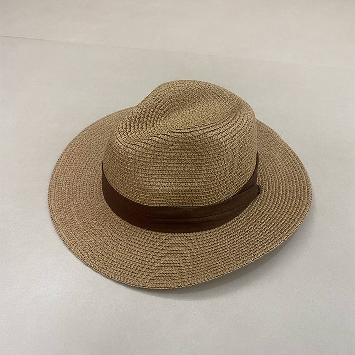 ALL MATCH SIMPLE BEACH VACATION STRAW HAT_CWAH3448