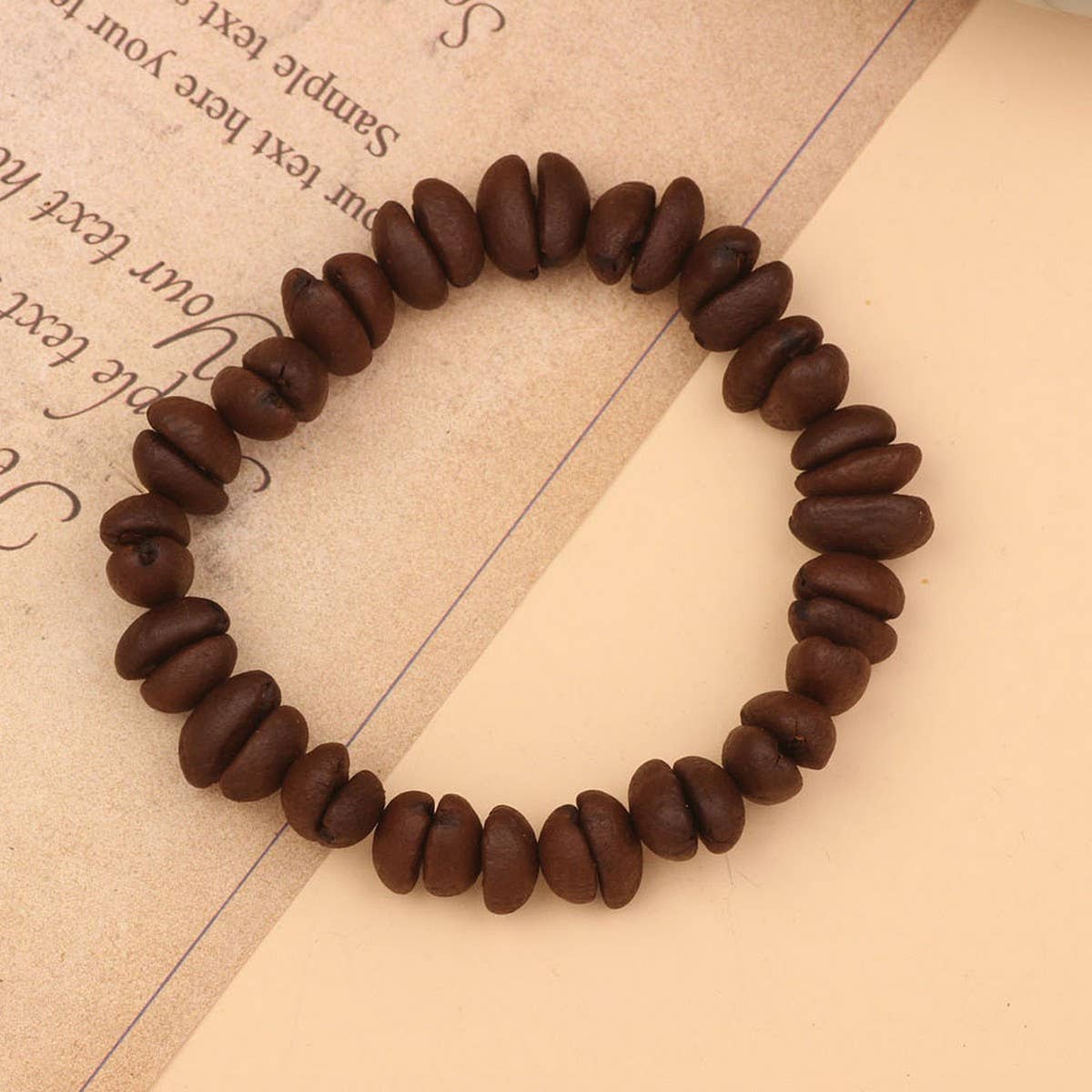 CREATIVE CARTOON HANDMADE COFFEE BEAN BRACELET_CWAJE3963