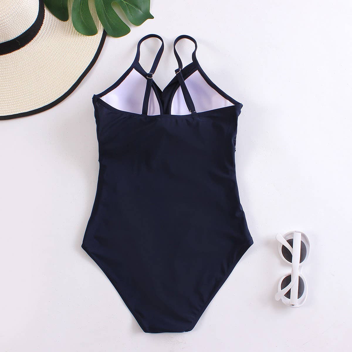 SOLID COLOR JUMPSUIT SEXY BIKINI SWIMSUIT_CWMW0154