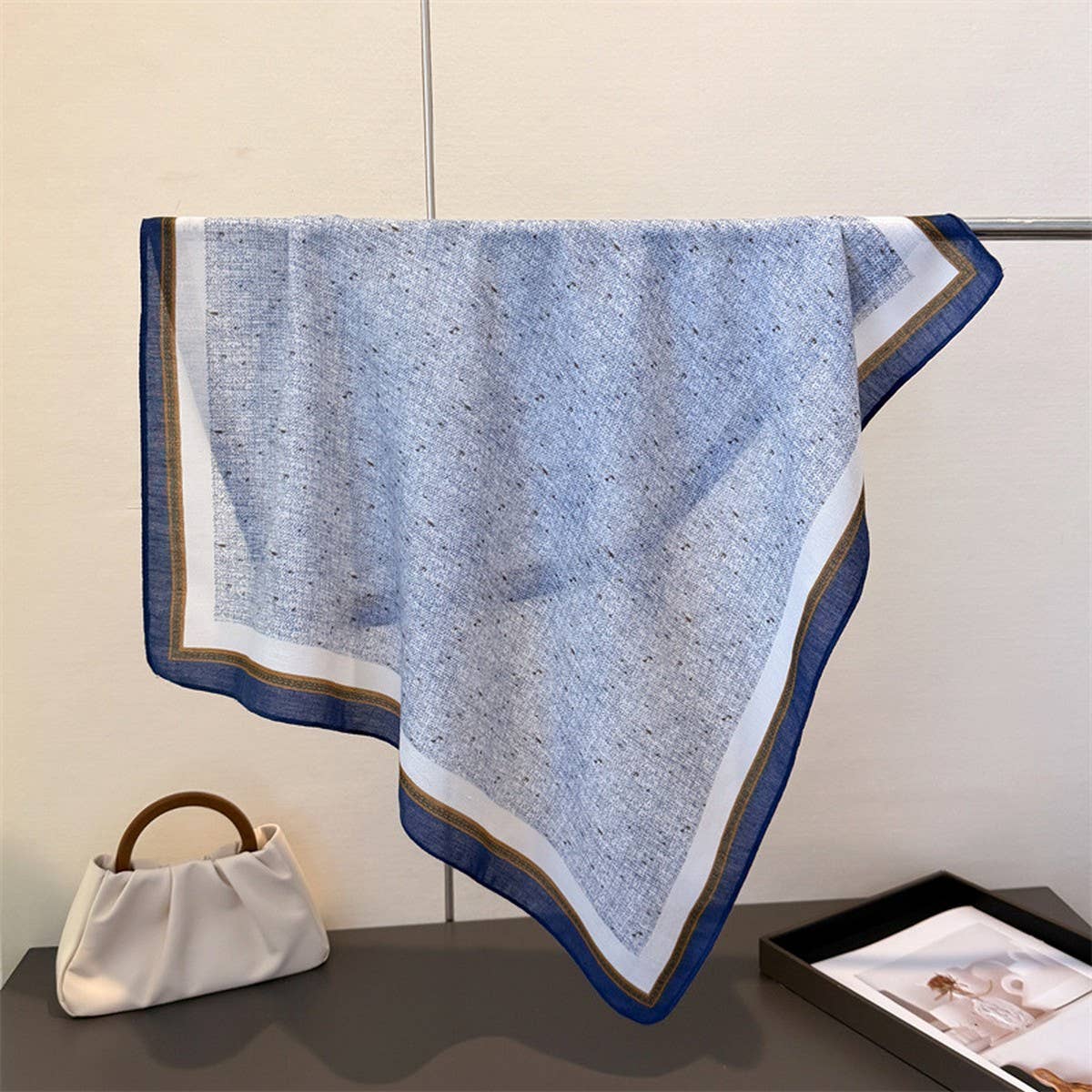 Fresh Herringbone Textured Satin Scarf_Cwasc03314