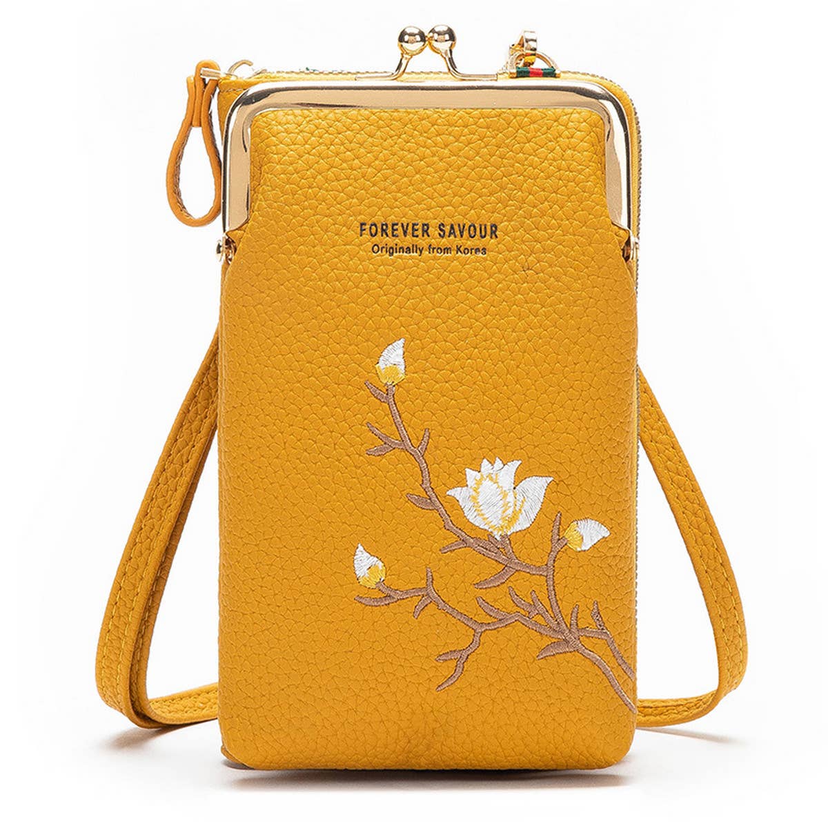 EMBROIDERED MINI CELL PHONE CROSSBODY BAG WALLET_CWAB1634