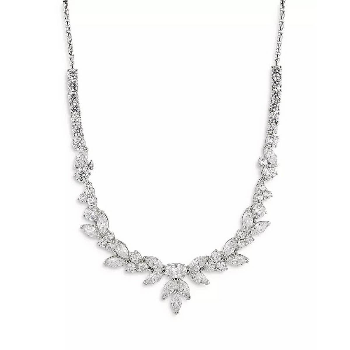 Zirconia Val Round Pendant Necklace_Cwmm5291