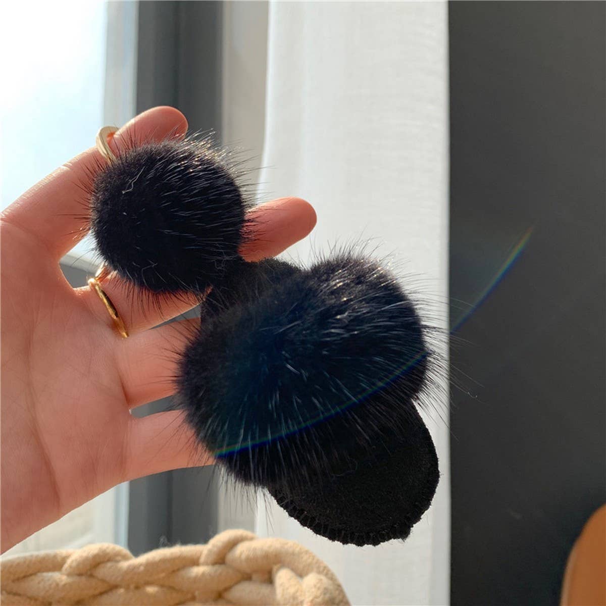 Wool Slippers Pendant Personalized Plush Keychain_Cwmm2486