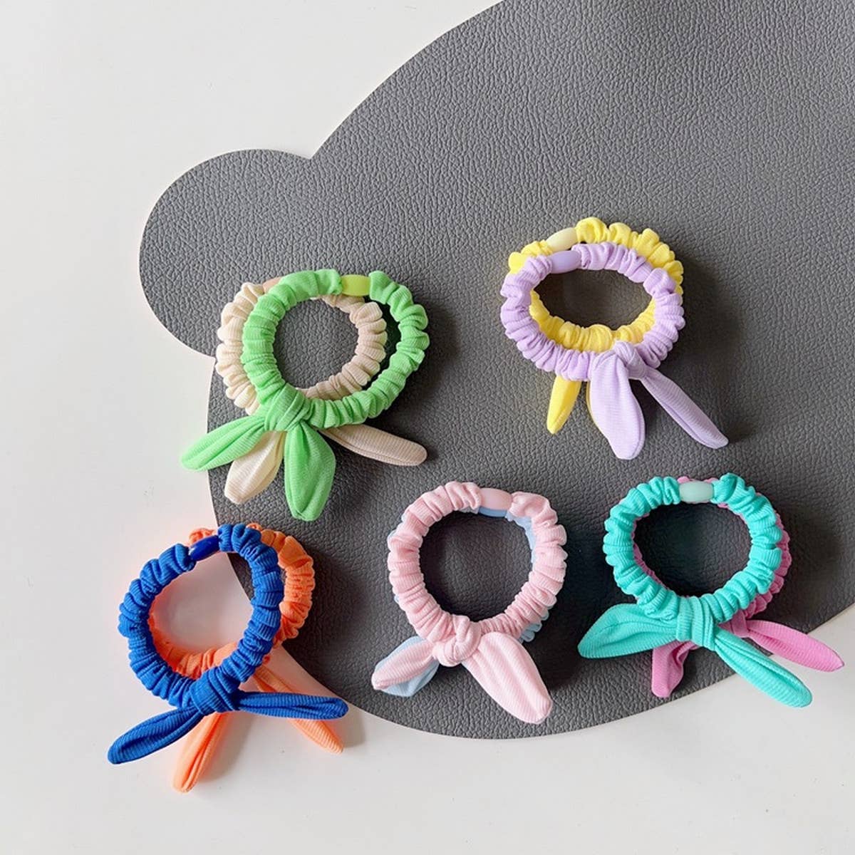 NEW COLOR MATCHING BOW HAIR RING HAIR ROPE_CWAHA1851