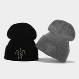 Turtle Embroidery Knitted Hat Outdoor Warm Beanie_Cwah2091