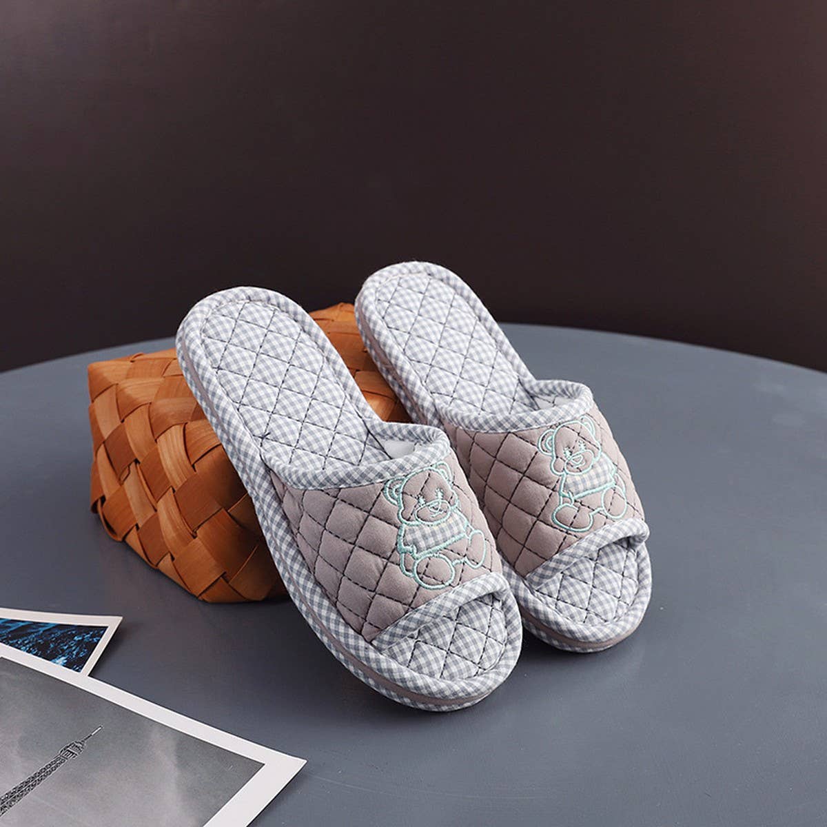 DRESSED BEAR THICK COTTON FLOOR SLIPPERS_CWSHF0210