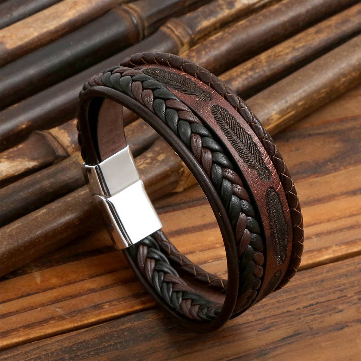 NEW FEATHER ALLOY BUCKLE BRACELET_CWAJE1456