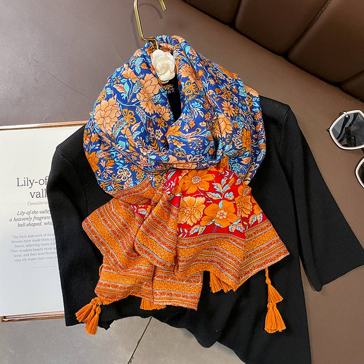 Boh Floral Colorblocversible Shawl Fo Summer_Cwasc0621