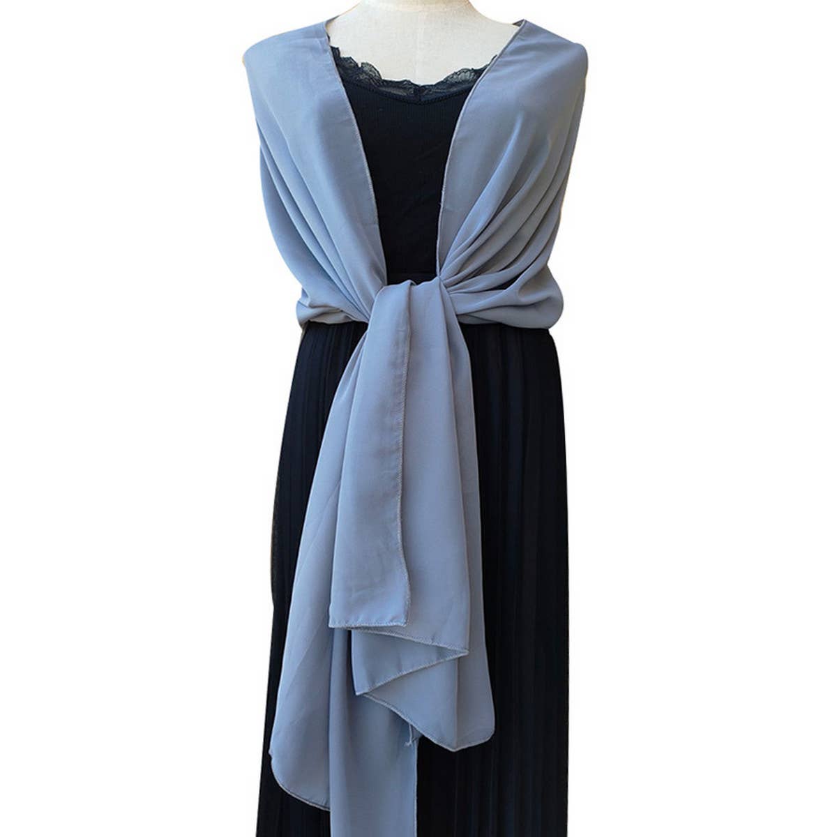 Women Solid Color Evening Shawl_Cwasc1071