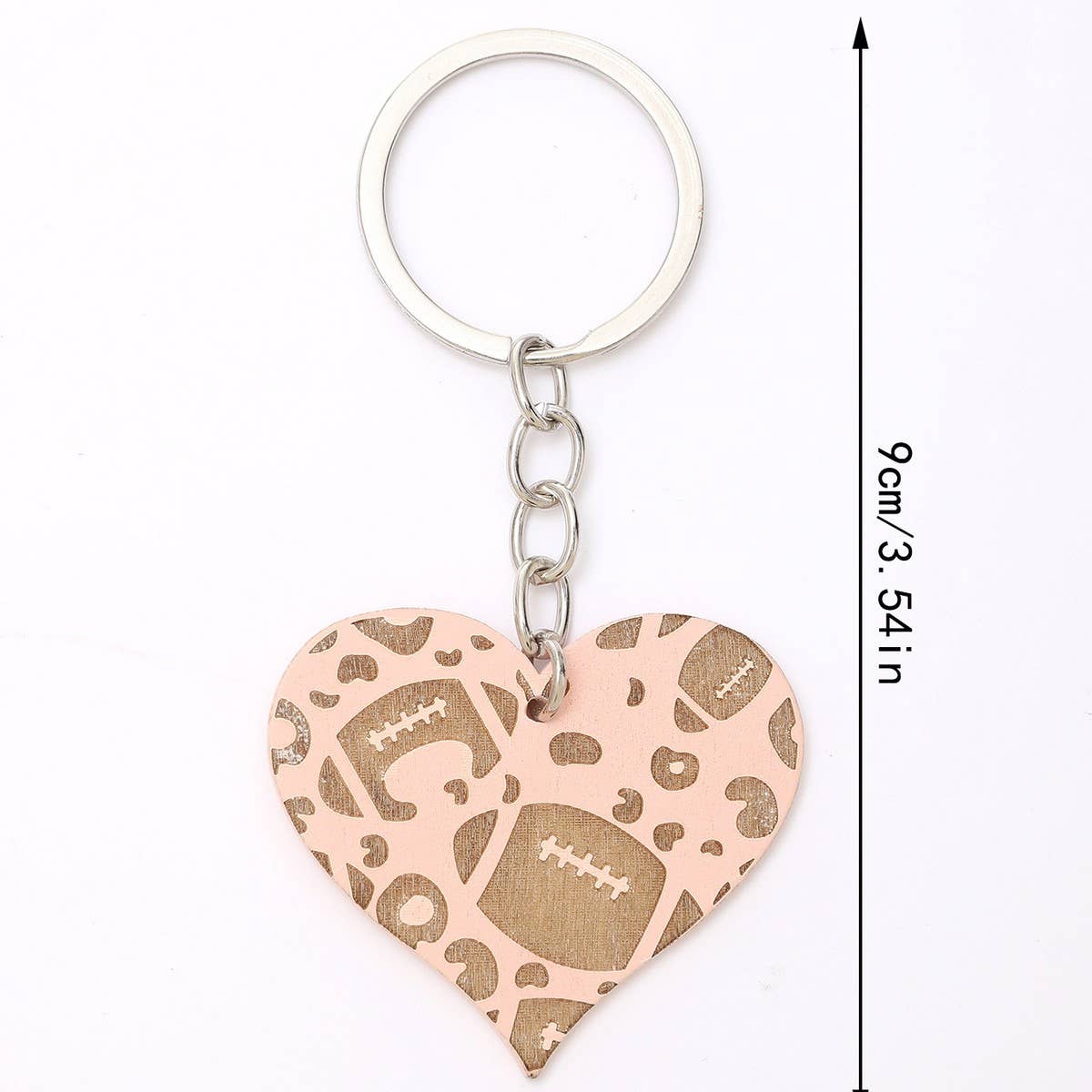 HEART SHAPED WOODEN KEYCHAIN PENDANT_CWMM0586