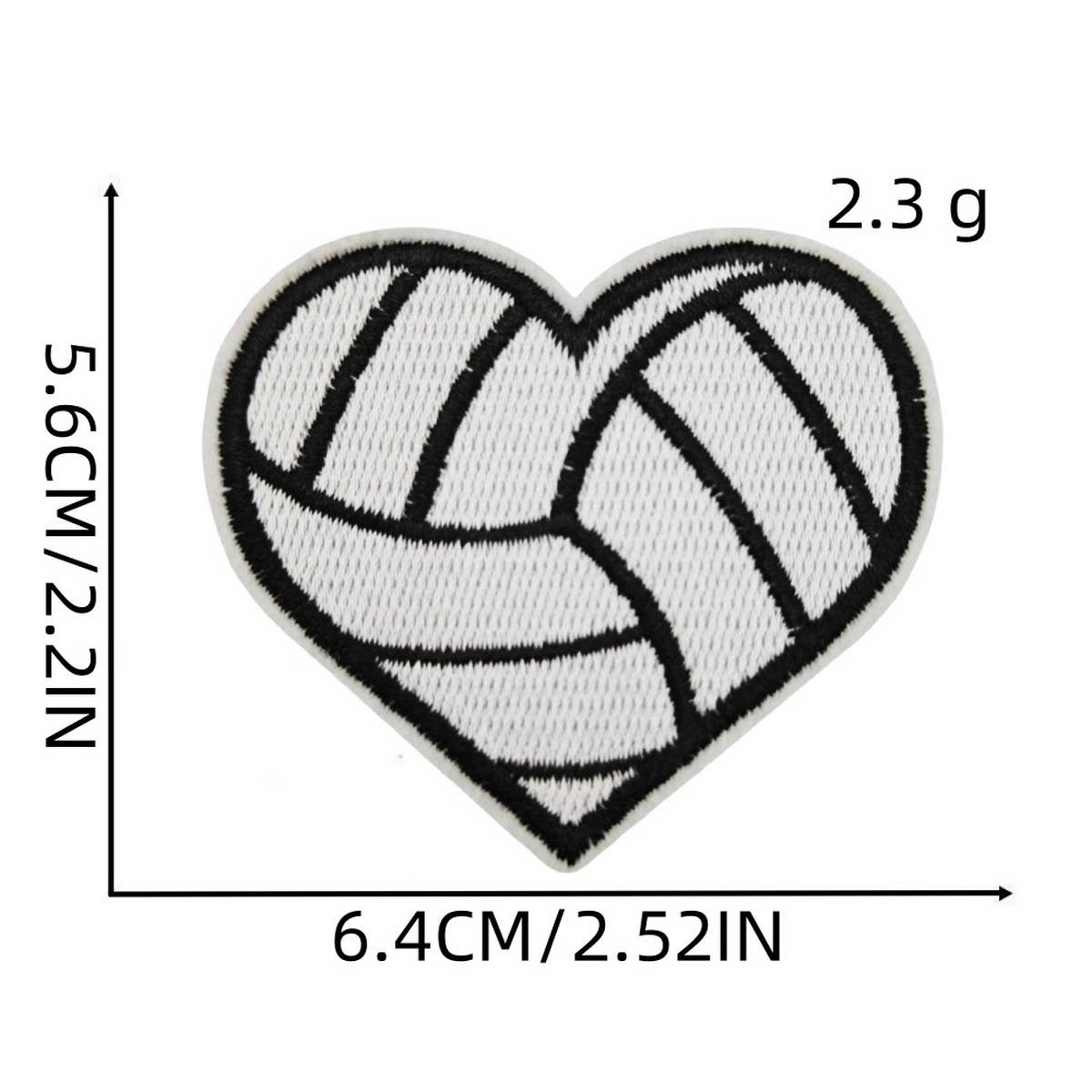 FOOTBALL BADGE HEART ACCESSORY PATCH_CWMM4055
