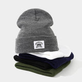 Brooklyn Label Cuffed Knit Beanie Unisex_Cwah04638