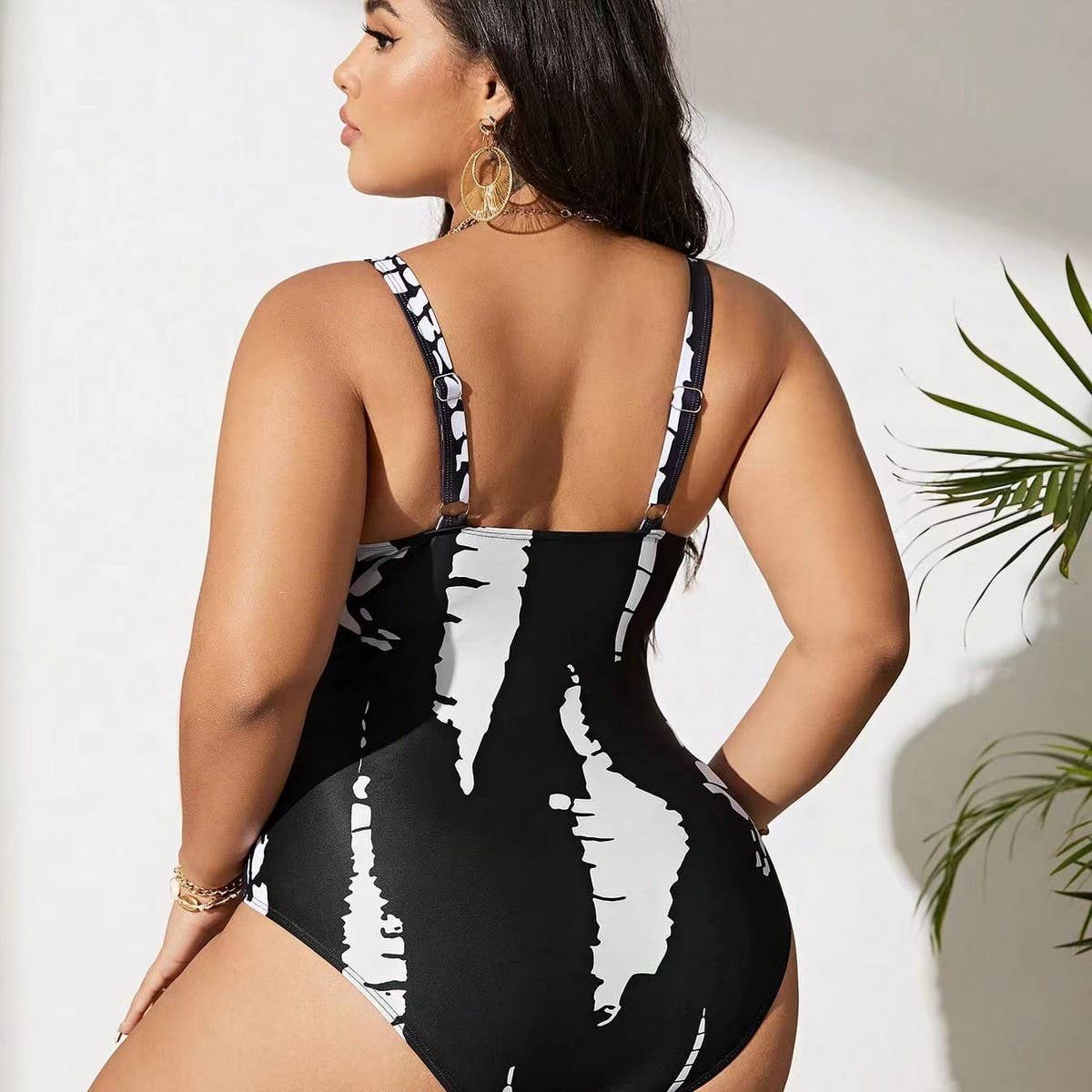Womens Plus Size One Piece Bikini Swimsuit