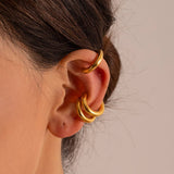 FASHIONABLE AND ELEGANT GOLD SIMPLE EARRINGS_CWASC1646