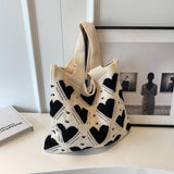 Cwab1956_Knitted Heart Tote Bag