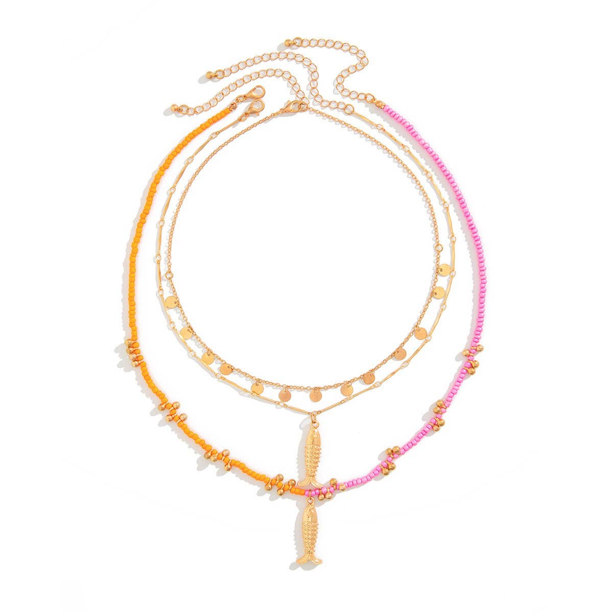 Vintage Tassel Pendant Alloy Multi-Layer Necklace_Cwmm3182