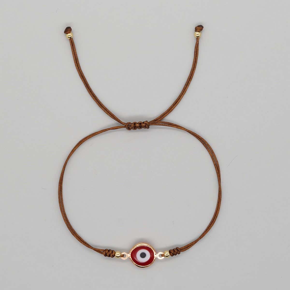 Bohemian Style Gold Bead Glass Eye Bracelet_Cwmm3869