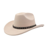 COUPLE S RETRO WOOL FEDORA HAT WESTERN STYLE_CWAH04414