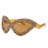 EXAGGERATED PERSONALITY LINE CAT EYE GLASSES_CWASG0837