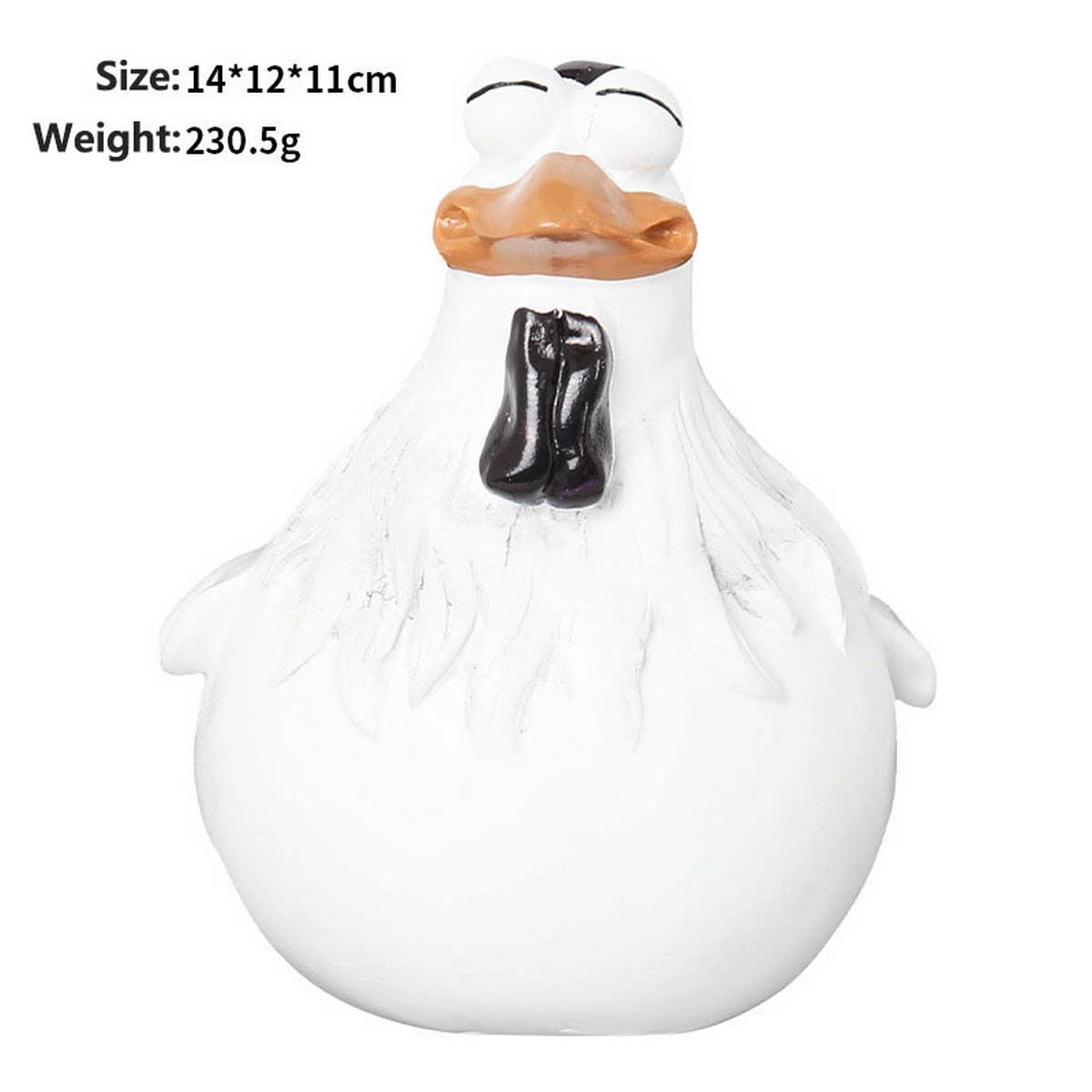 CREATIVE FUNNY CHICKEN RESIN GARDEN FENCE DECOR_CWAJE5299