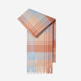 100% WOOL PLAID SCARF LONG WARM WINTER WRAP_CWASC1095