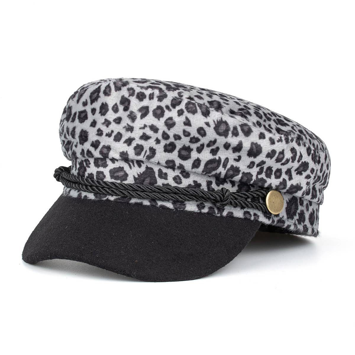 Leopard Print Jacquard Fashion All-In-One Beret