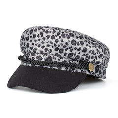 Leopard Print Jacquard Fashion All-In-One Beret