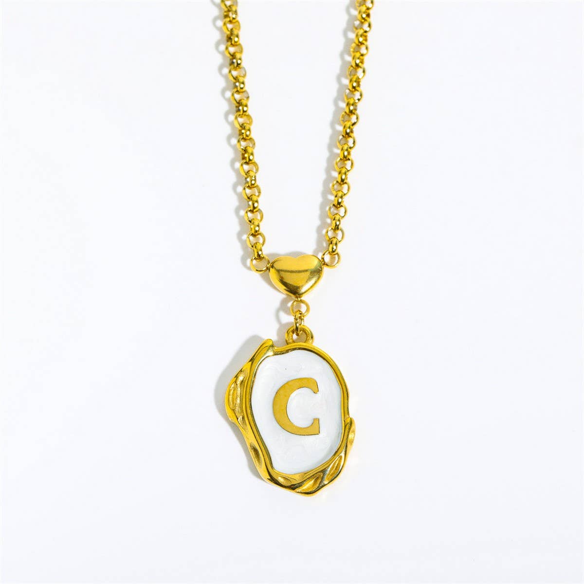 NEW 26 LETTERS OIL DROP THREE DIMENSIONAL NECKLACE_CWMM3756