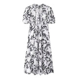 Street-Chic Chic Print Waist Dress