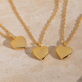 STAINLESS STEEL HEART NECKLACE ALBUM NECKLACE_CWMM5693