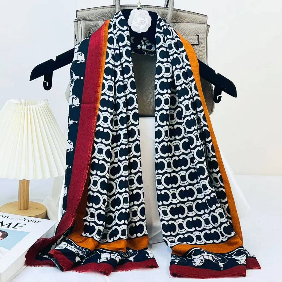 LETTER PRINT SCARF CHIC WINTER WRAP GIFT SHAWL_CWASC0912
